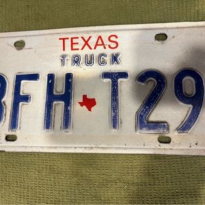 Texas Truck License Plate Wall Art 2 from Texas 2 from New Jersey